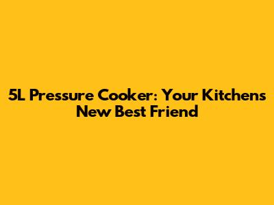 5L Pressure Cooker: Your Kitchen's New Best Friend