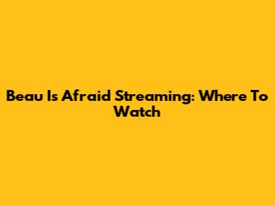 Beau Is Afraid Streaming: Where To Watch