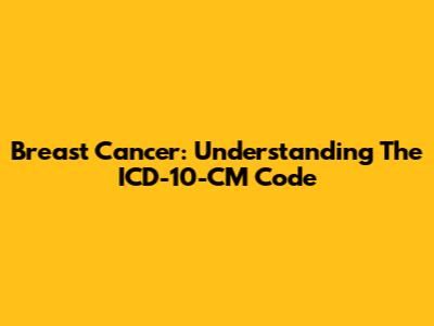 Breast Cancer: Understanding The ICD-10-CM Code