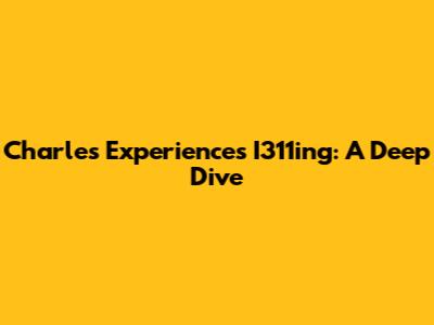 Charles Experiences I311ing: A Deep Dive