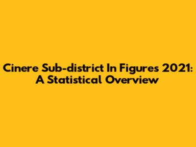 Cinere Sub-district In Figures 2021: A Statistical Overview