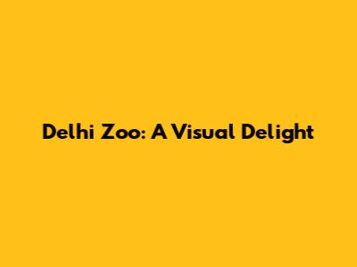 Delhi Zoo: A Visual Delight