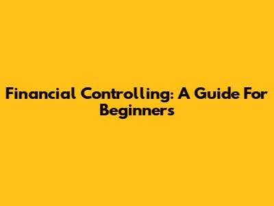 Financial Controlling: A Guide For Beginners