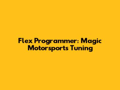 Flex Programmer: Magic Motorsports Tuning