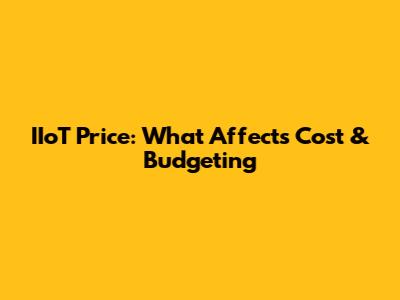 IIoT Price: What Affects Cost & Budgeting