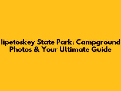 Iipetoskey State Park: Campground Photos & Your Ultimate Guide
