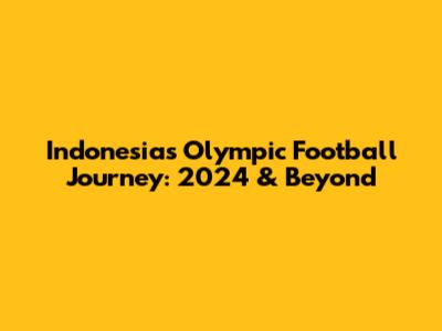 Indonesia's Olympic Football Journey: 2024 & Beyond