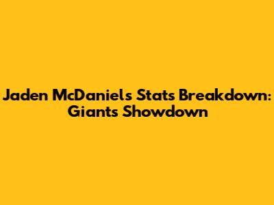 Jaden McDaniels' Stats Breakdown: Giants Showdown