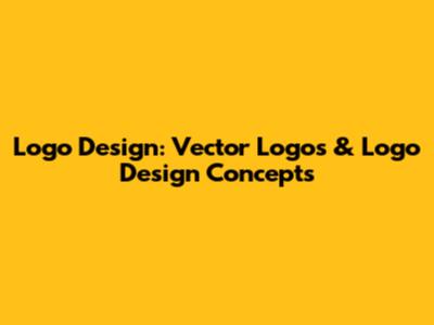 Logo Design: Vector Logos & Logo Design Concepts