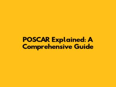 POSCAR Explained: A Comprehensive Guide
