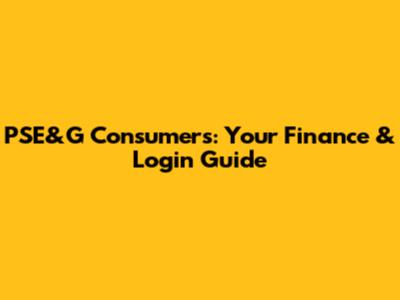 PSE&G Consumers: Your Finance & Login Guide