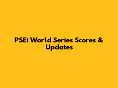 PSEi World Series Scores & Updates