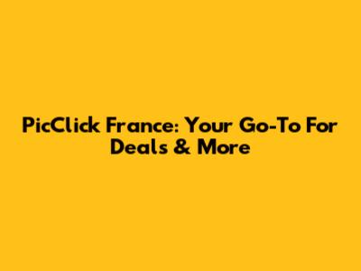 PicClick France: Your Go-To For Deals & More