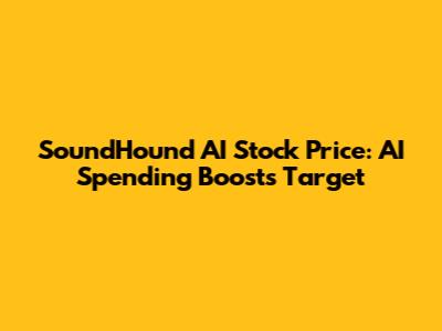 SoundHound AI Stock Price: AI Spending Boosts Target