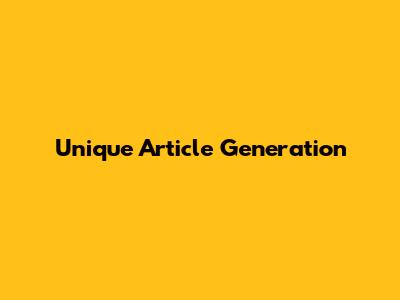 Unique Article Generation